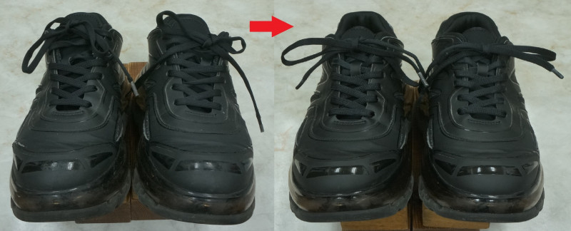 SHOES 53045 David Tourniaire-Beauciel Bump'Air BALENCIAGA leather sneaker  cleaning repair 1